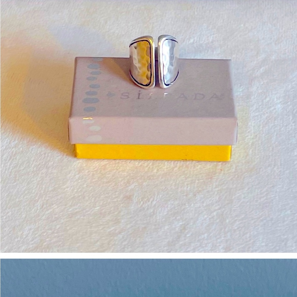 Silpada Divide 925 Sterling Silver Hammered Ring R3470